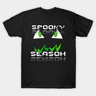 Jack O Lantern Face - Halloween Costume - Spooky Season - Glowing Green T-Shirt